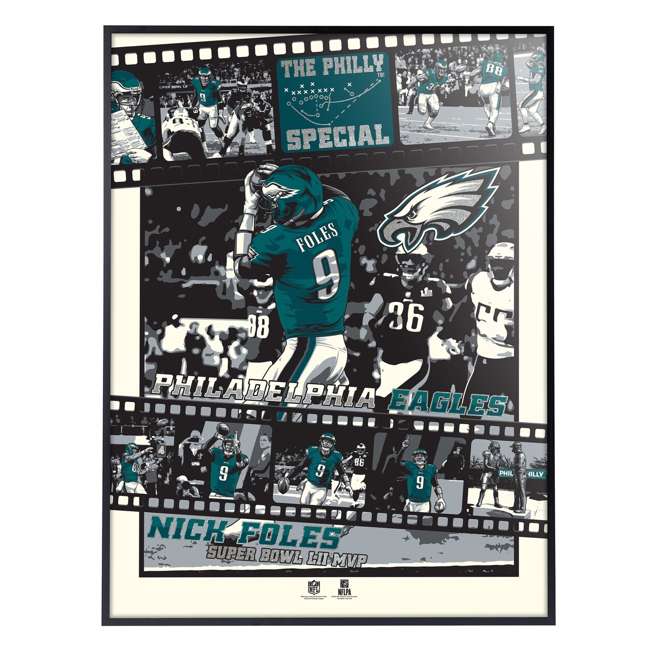 Phenom Gallery Philadelphia Eagles Super Bowl LII 18&#x22; x 24&#x22; Deluxe Framed Serigraph